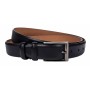Curea batal barbati, eleganta pentru costum, din piele naturala, Negru, Latime 3.5cm, lungime pana la 180cm - CK84N
